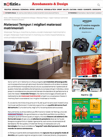 notizie.it parla di arredare moderno